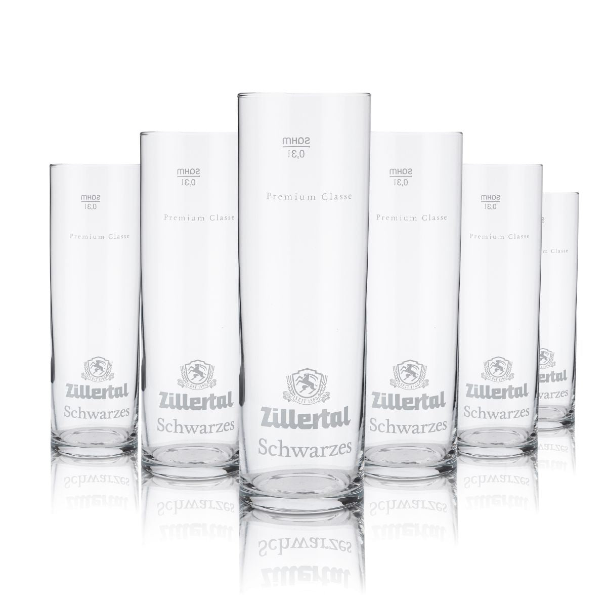 6 verres Zillertal 0,3 l Willi Becher Kölschglas Altbierstange Schwarzes Gläser