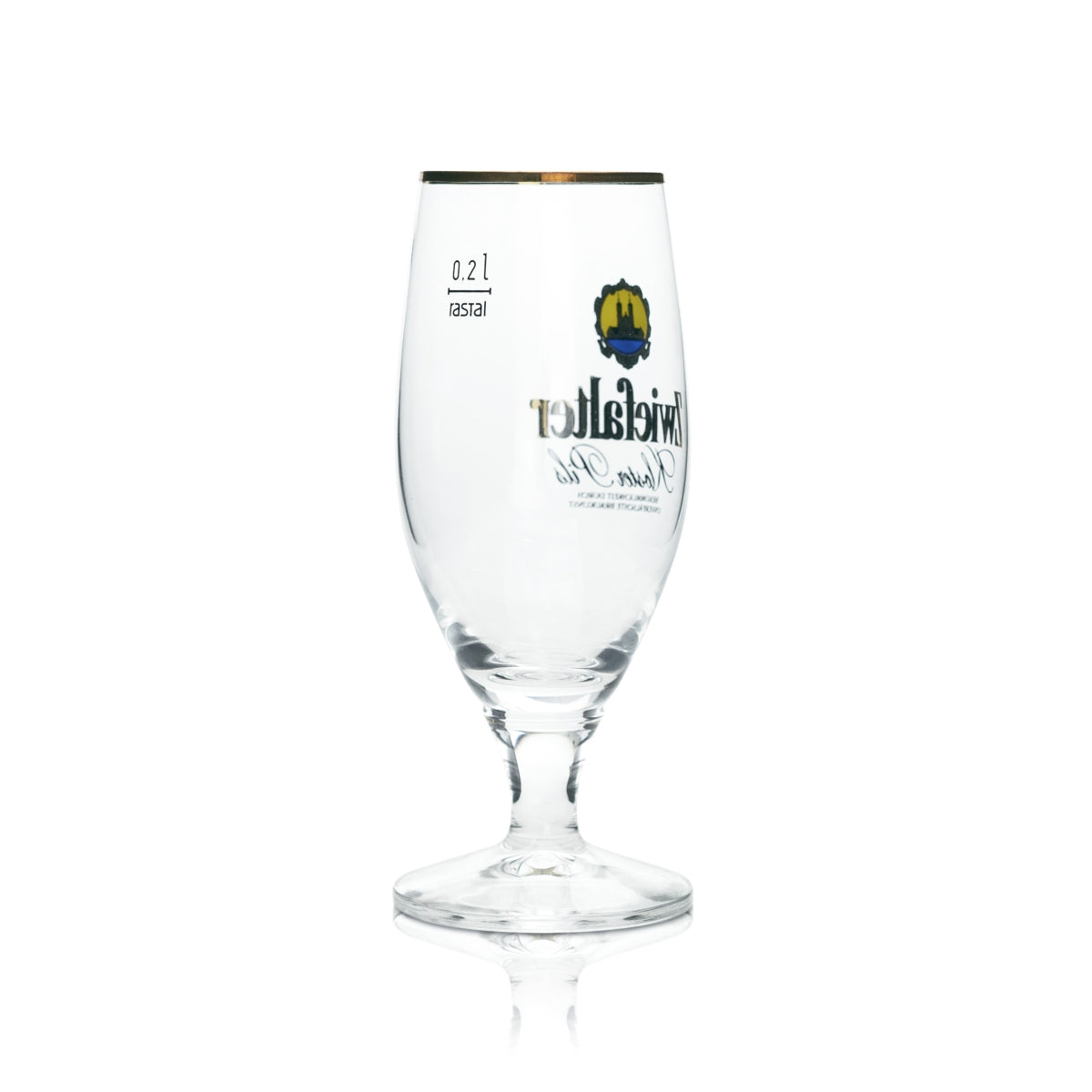 6 verres à bière Zwiefalter 0,2 l tulipe Kloster Pils bord doré Rastal tulipe pied brasserie – Vue 3