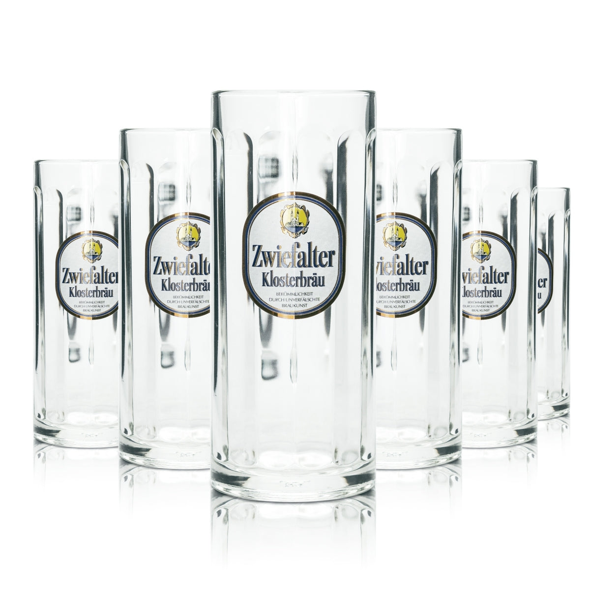 6 verres à bière Zwiefalter 0,3 l, chope Deutschherren Seidel Rastal avec anse, verres à bière