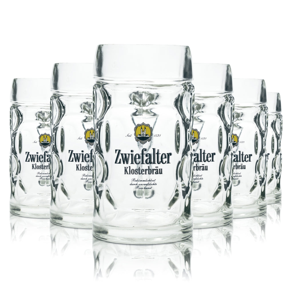6 verres à bière Zwiefalter 0,5 l, chopes Klosterbräu Stölzle Seidel avec anse, verres à bière, chopes