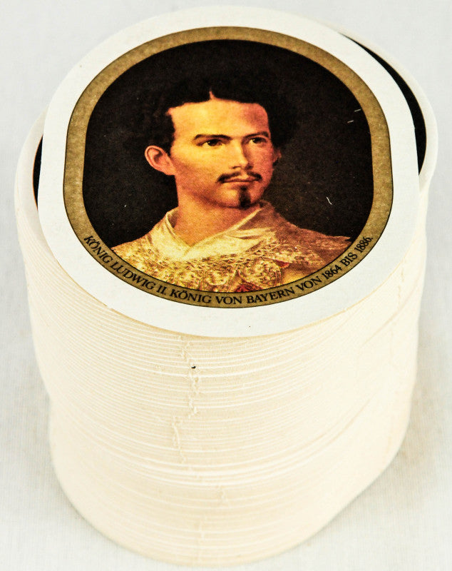 70 sous-verres « König Ludwig » foncés, avec le prince Carl au verso – Vue 2
