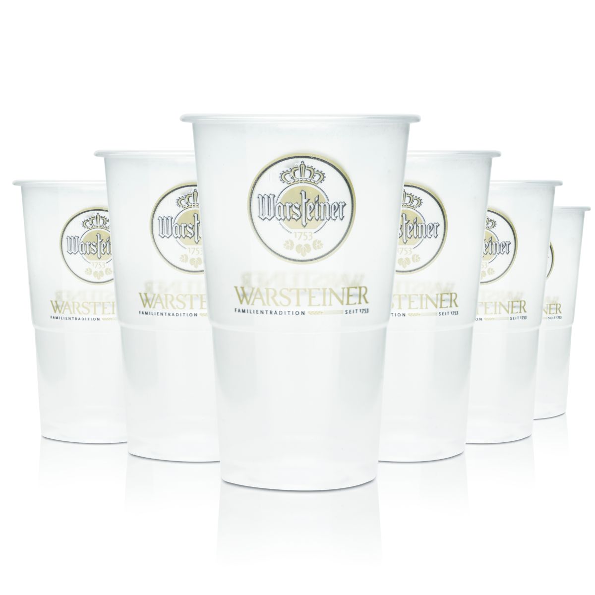 74x verre à bière Warsteiner 0,3l gobelet jetable ancien logo nouveau