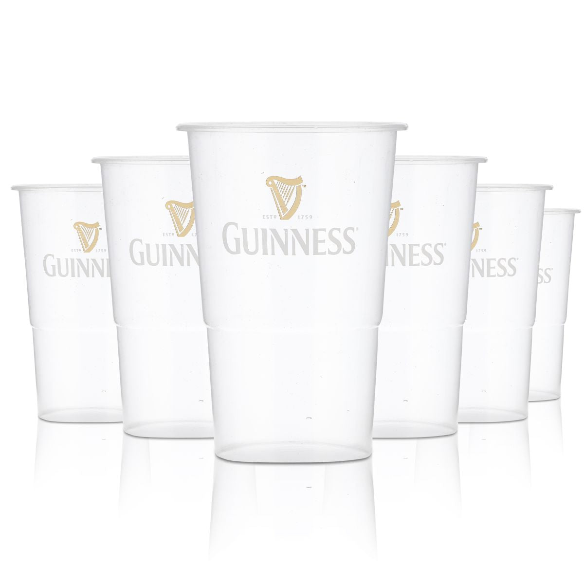 75x verres jetables Guinness 0,3 l, verres en plastique, verre à bière en plastique, lot