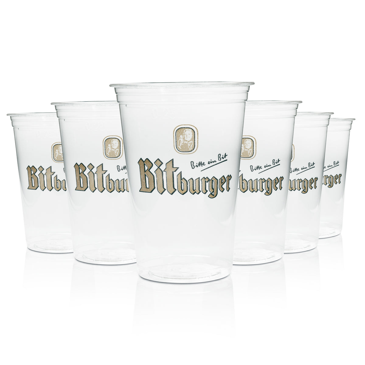 80 gobelets Bitburger 0,25 l en plastique jetables, calibrés, pour bière, produits biologiques – Vue 4