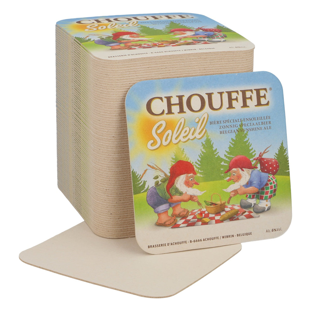 80x sous-verres Brasserie D'Achouffe « Soleil »
