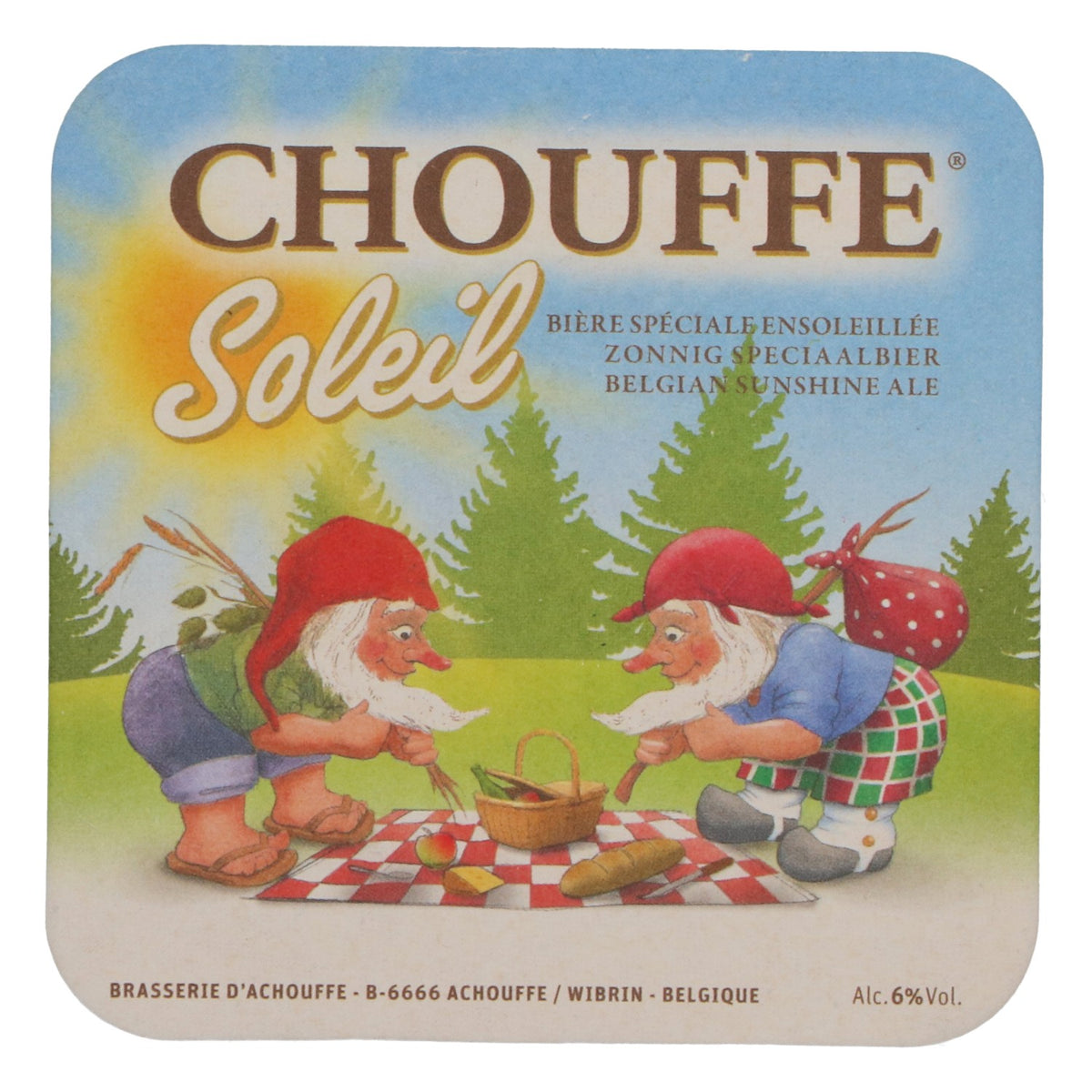 80x sous-verres Brasserie D'Achouffe « Soleil » – Vue 2