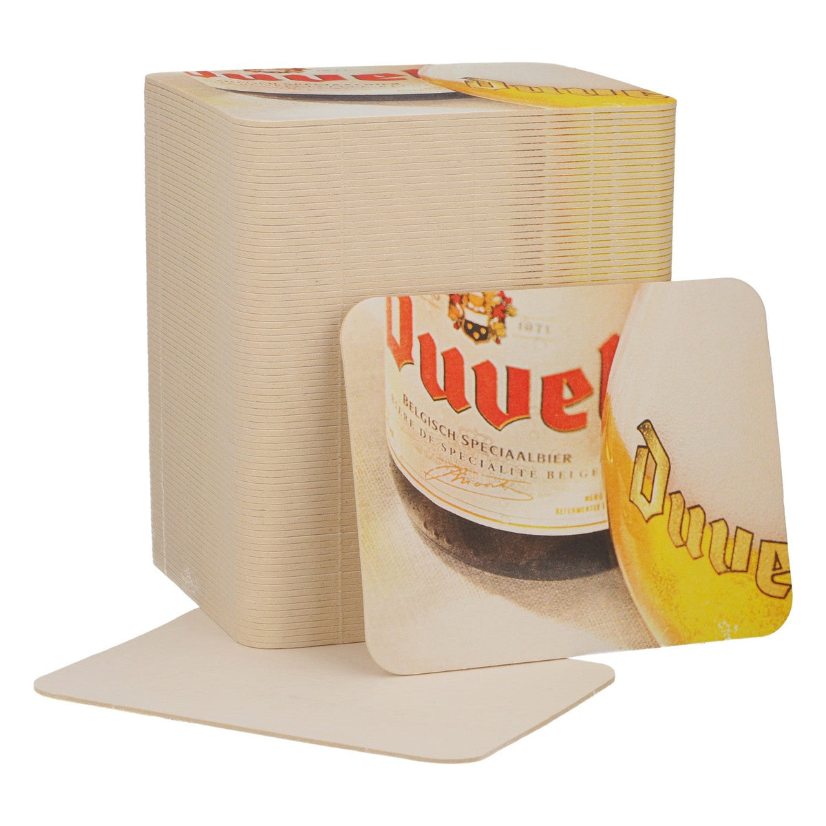 Duvel Beer Bar Bundle Set I composé de 6 verres à bière 0,33 l et 80 sous-verres avec support – Vue 4