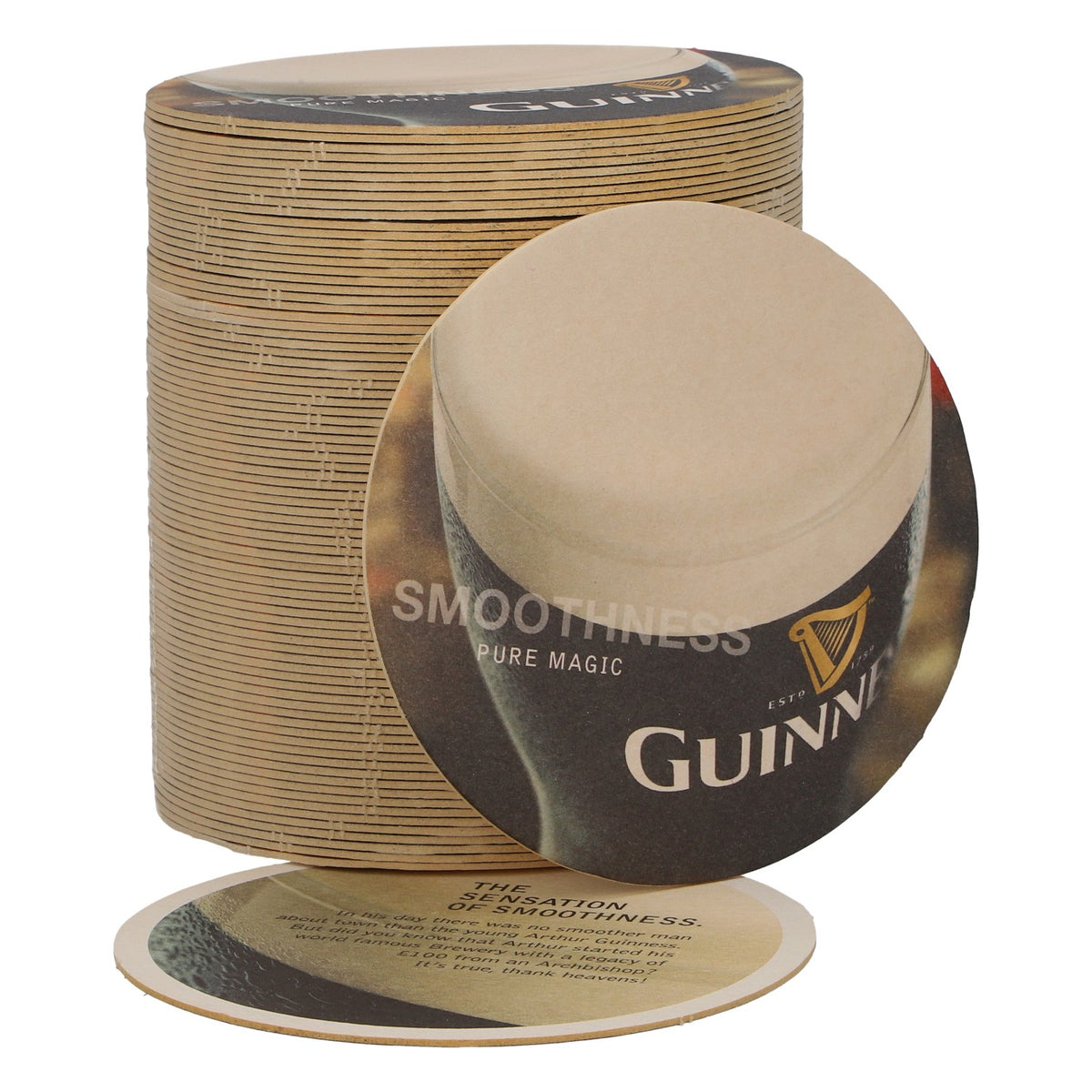 80 sous-verres Guinness, Ø 10,5 cm, « Smoothness »