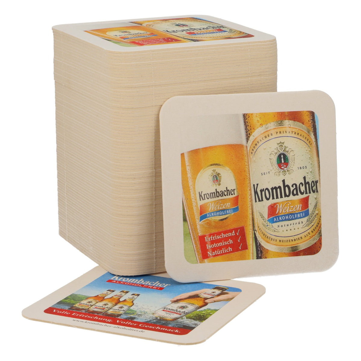 80x sous-verres Krombacher sous-verres en verre accessoires de bar bière blanche sans alcool