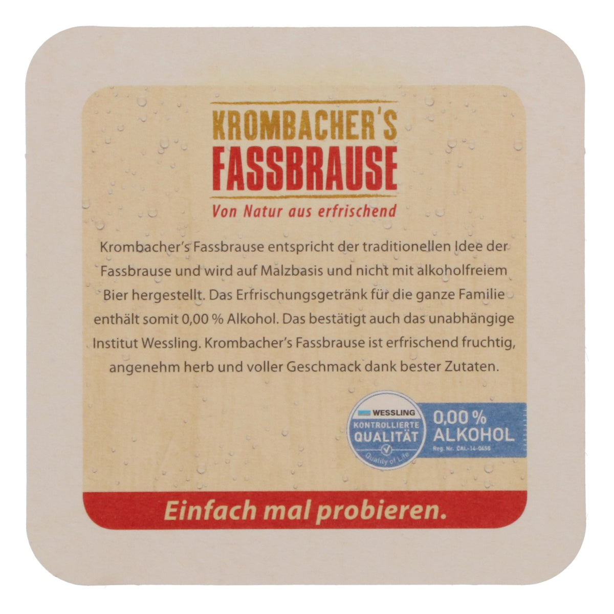 80 sous-verres en carton Krombacher sous-verres en verre accessoires de bar Fassbrause « EmP » – Vue 4