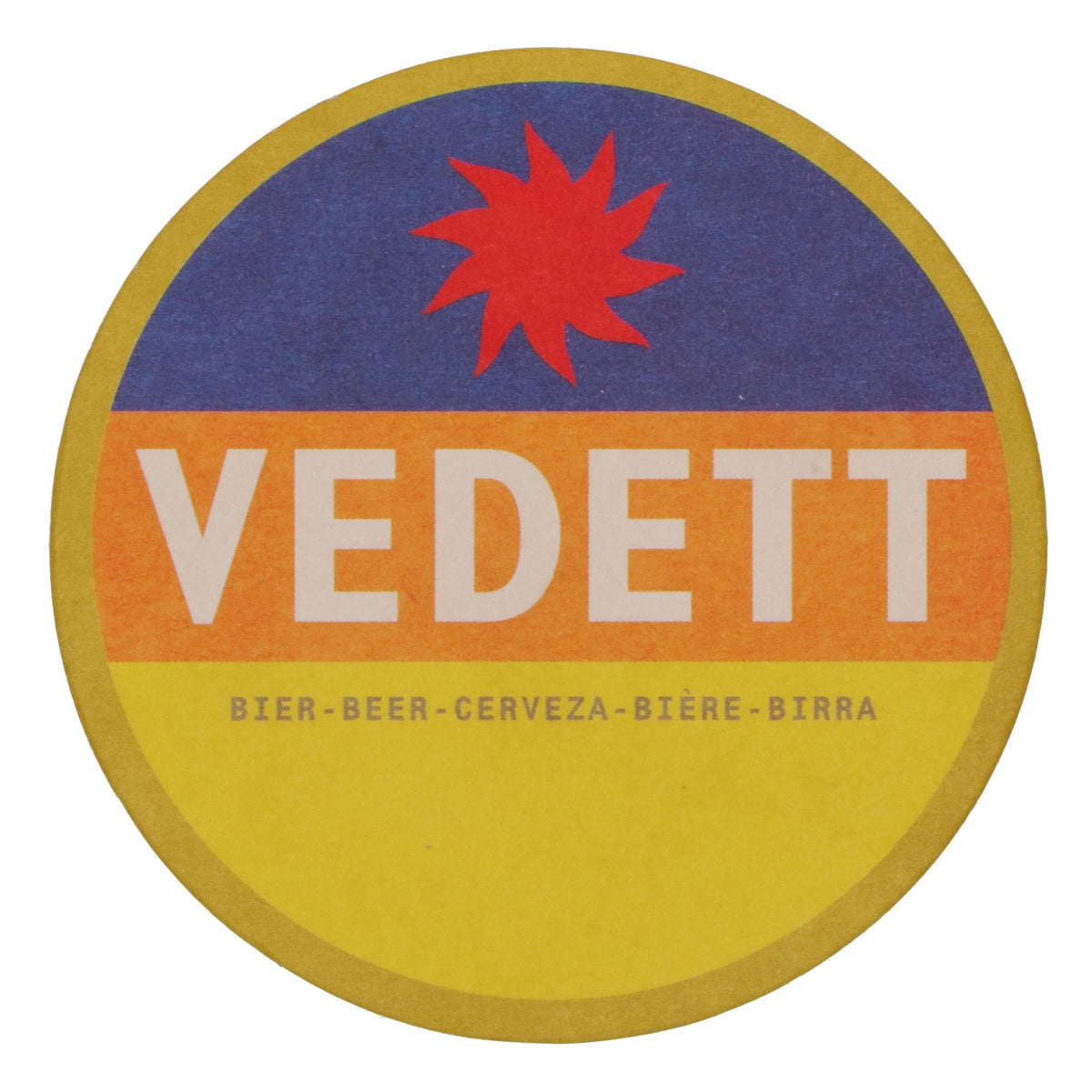 80x sous-verres Vedett Beer Coasters Sous-verres en verre Bleu/orange/jaune – Vue 2