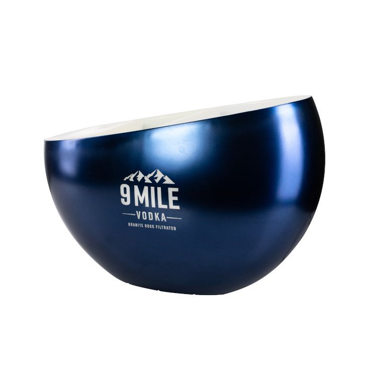 refroidisseur de bouteilles 9 Mile LED bleu mat Outil de service Marque Glace Boissons Club Bar