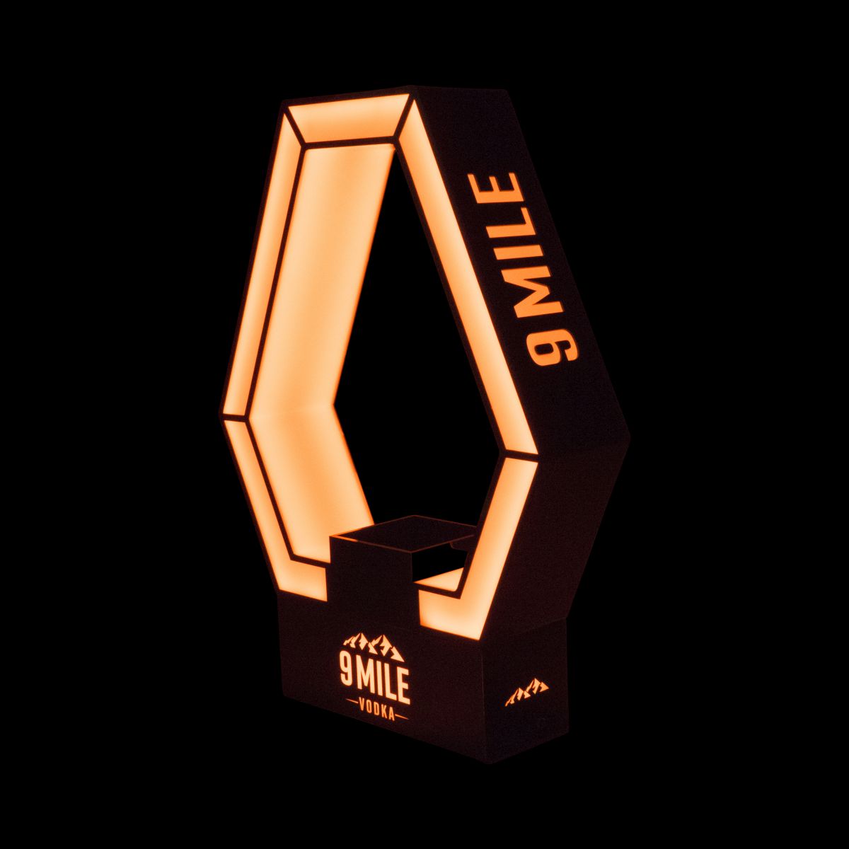 9 Mile Glorifier Exclusive Bottle Presenter LED Présentateur de bouteilles Luminated – Vue 2