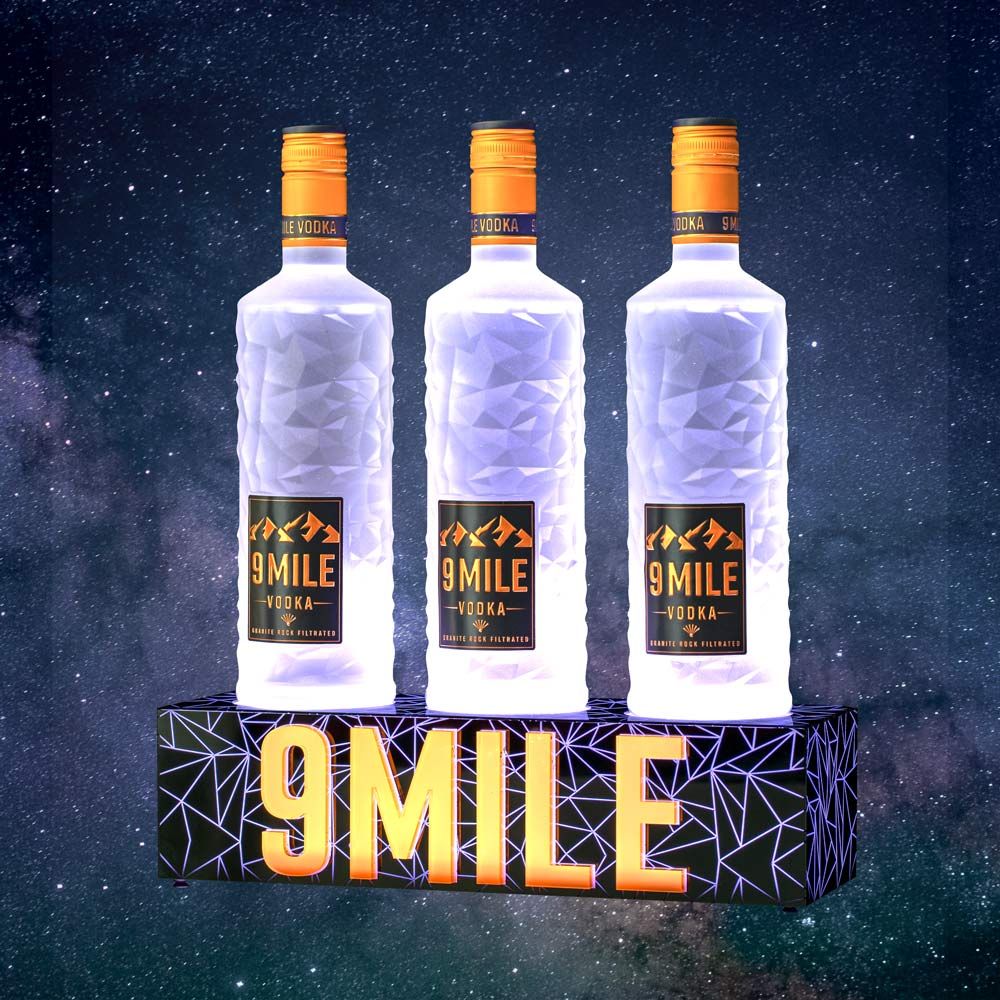 9 Mile Glorifier LED Bottleglorifier Présentoir à bouteilles Décoration de bar