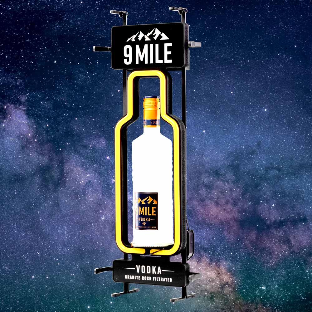 9 Mile Glorifier LED Bottleglorifier Présentoir décoratif pour bouteilles Bar Show