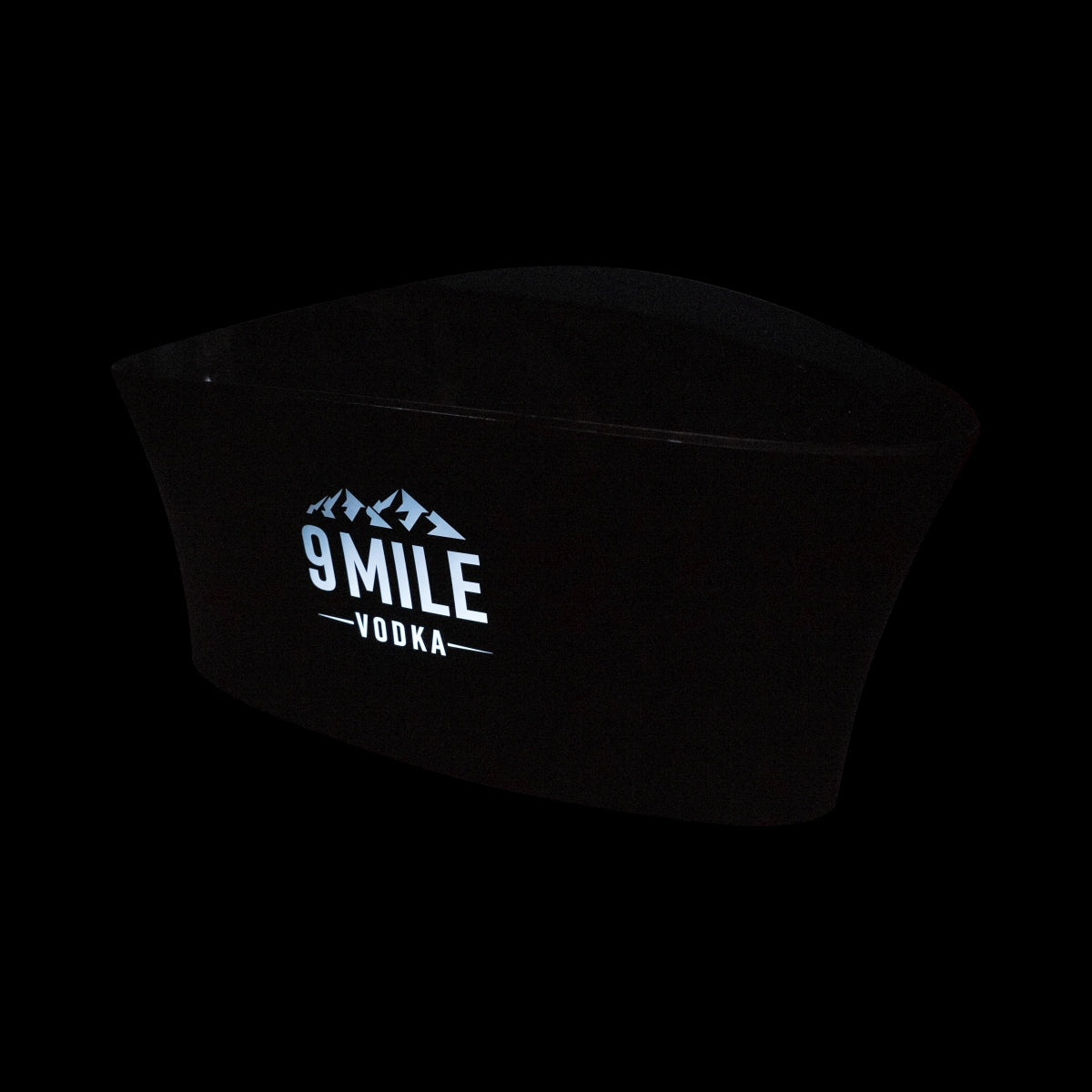 9 Mile Vodka LED Refroidisseur de bouteille rechargeable Bac à glaçons noir Jeroboam – Vue 3