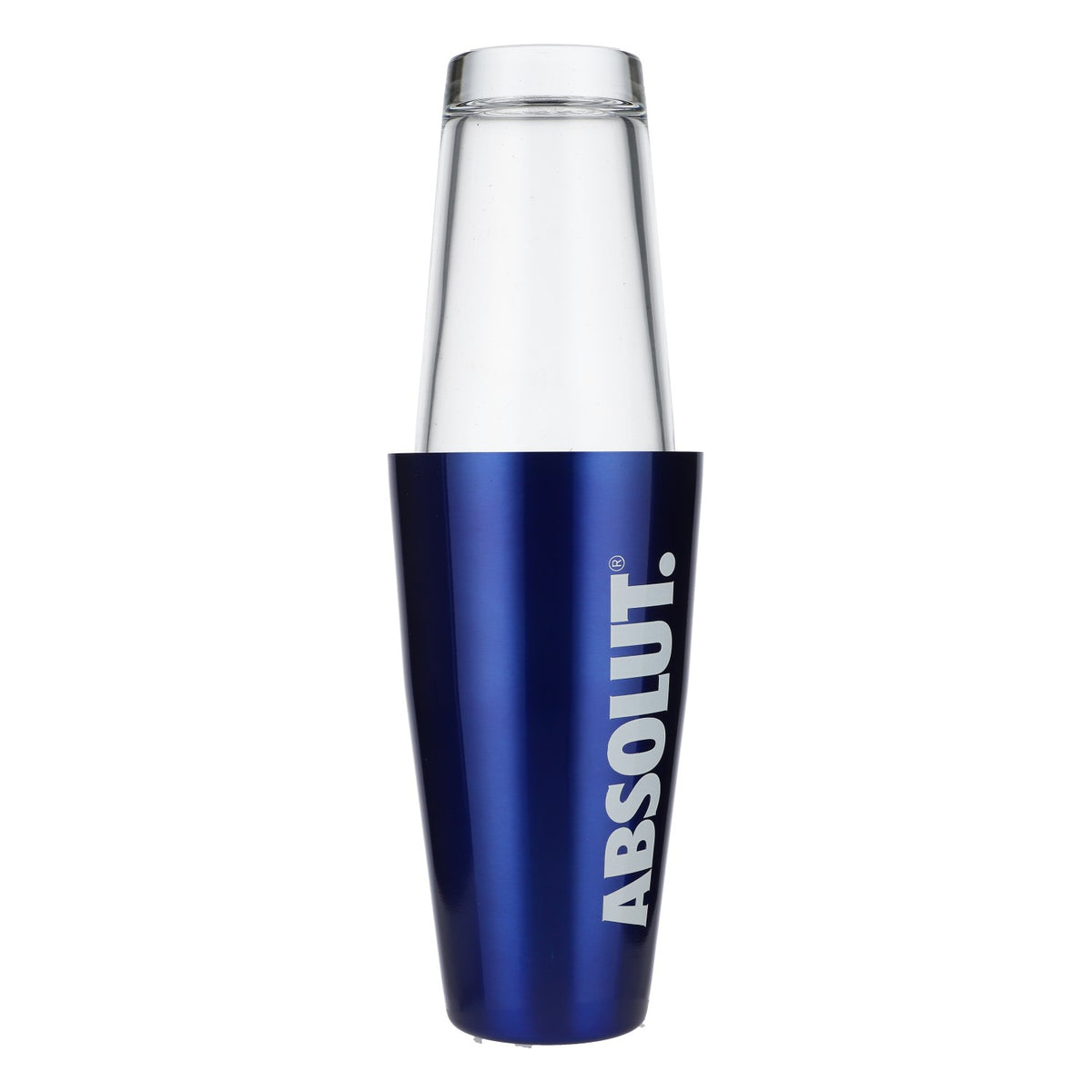 Absolut Vodka Boston Shaker Shaker Accessoires de bar Acier inoxydable/verre bleu – Vue 2