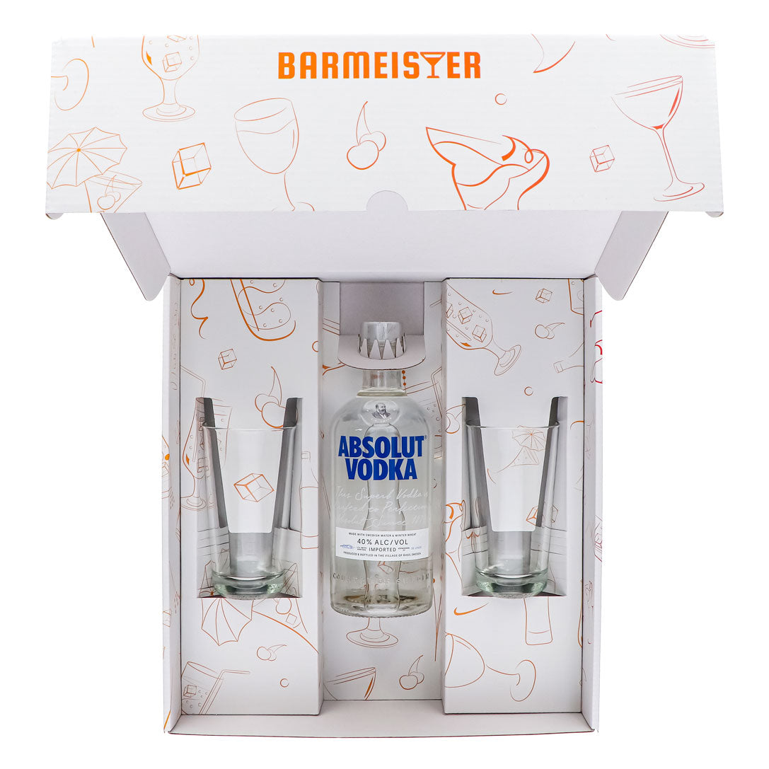 Absolut Vodka Geschenkset 0,7l Flasche 40 % Vol. + Gläser Grcic–weiß – Ansicht 5