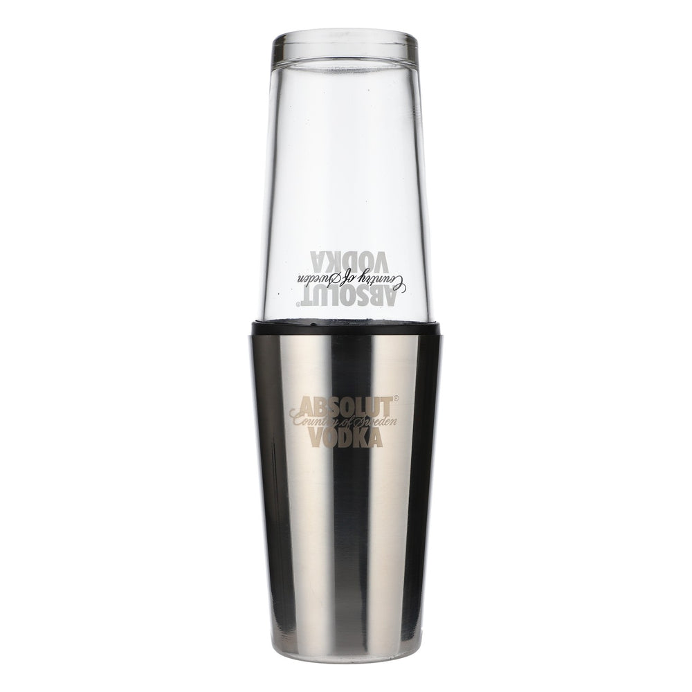 Absolut Vodka Shaker en acier inoxydable Boston Shaker en acier inoxydable Accessoires de bar 2 pièces