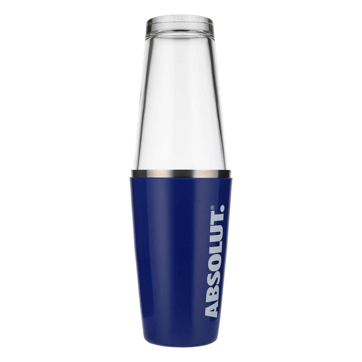 Shaker Absolut Vodka en acier inoxydable Shaker Boston en acier inoxydable Accessoires de bar bleus 2 pièces – Vue 2