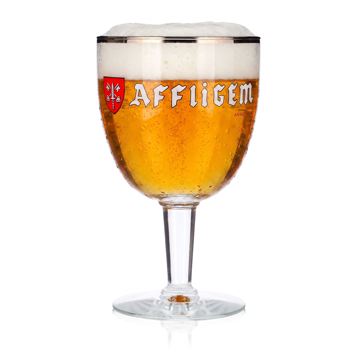 Verre à bière Affligem 0,49 l, forme coupe, bord platine