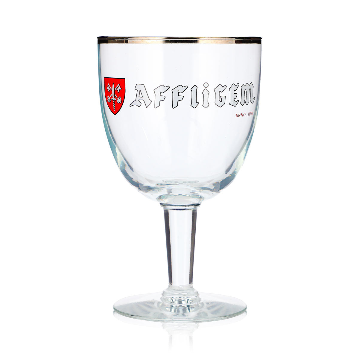 Verre à bière Affligem 0,49 l, forme coupe, bord platine – Vue 2