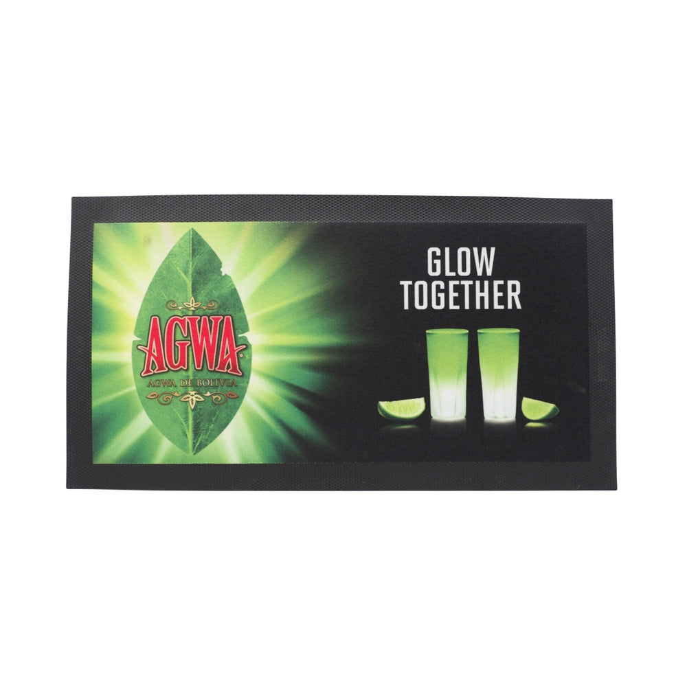 Agwa de Bolivia Tapis de bar 43 x 23 cm Glow Together Verres Runner Tapis égouttoir en caoutchouc