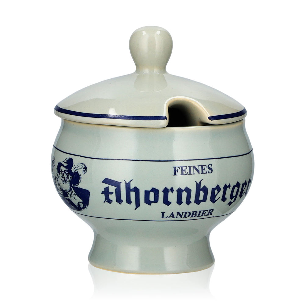 Verre à bière Ahornberger en céramique grise, pot à moutarde