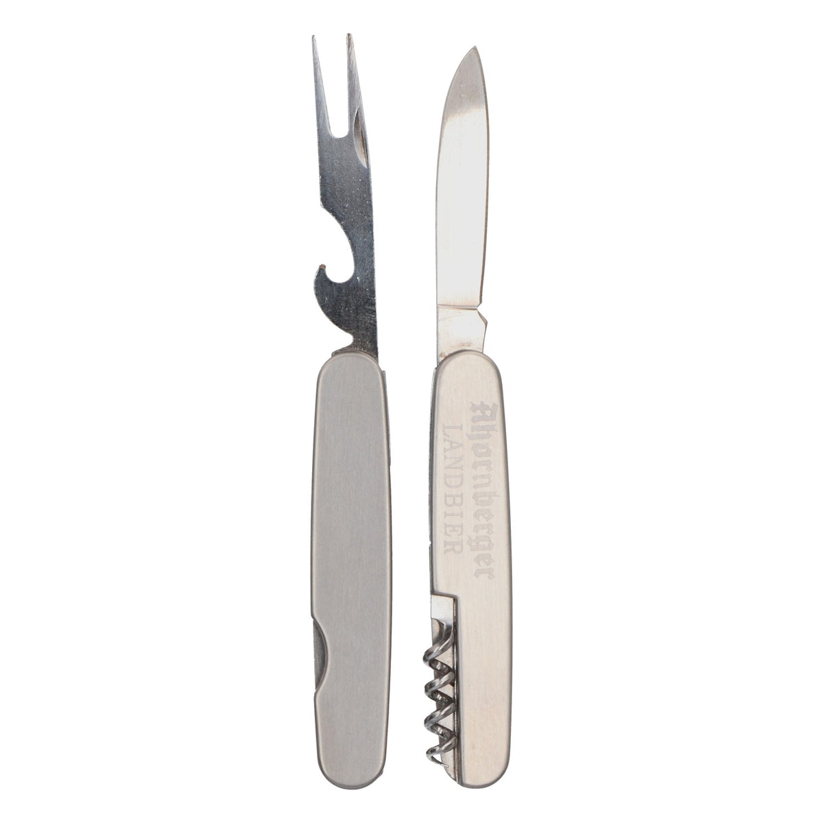 Couteau de poche Ahornberger « Bier » avec fourchette et tire-bouchon – Couteau de plein air en acier inoxydable – Vue 4