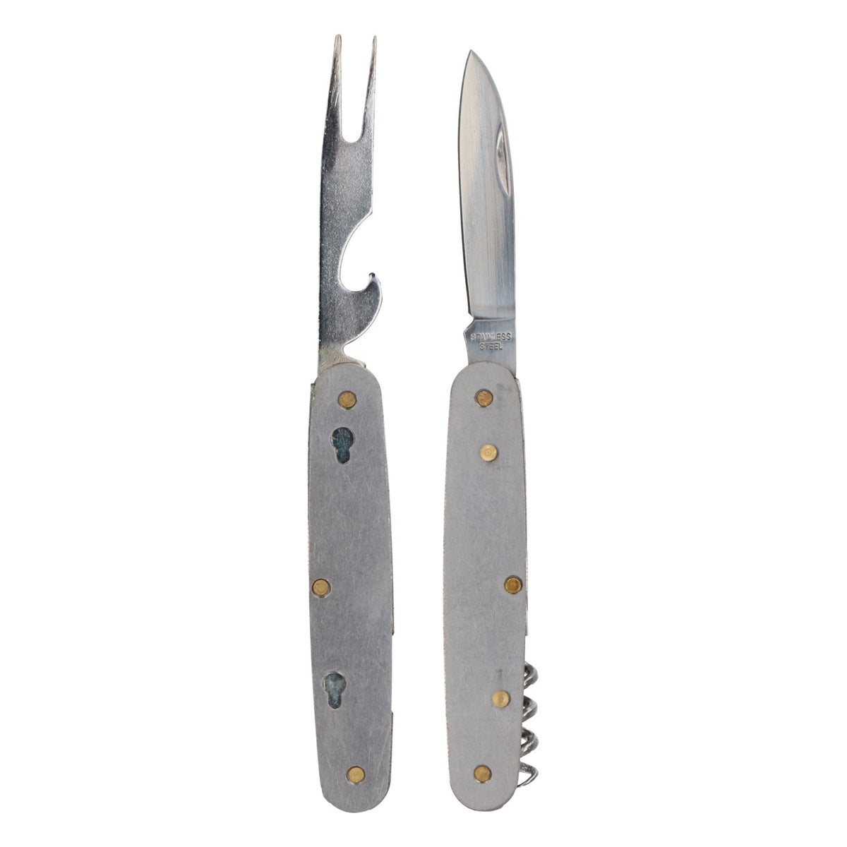 Couteau de poche Ahornberger « Bier » avec fourchette et tire-bouchon – Couteau de plein air en acier inoxydable – Vue 5