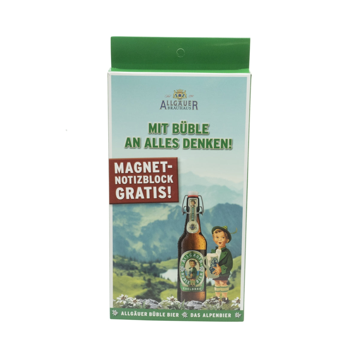 Bloc-notes magnétique Algäuer Büble Bière Papier Stylo Aide pour les courses, le bar et la cuisine Bois – Vue 2