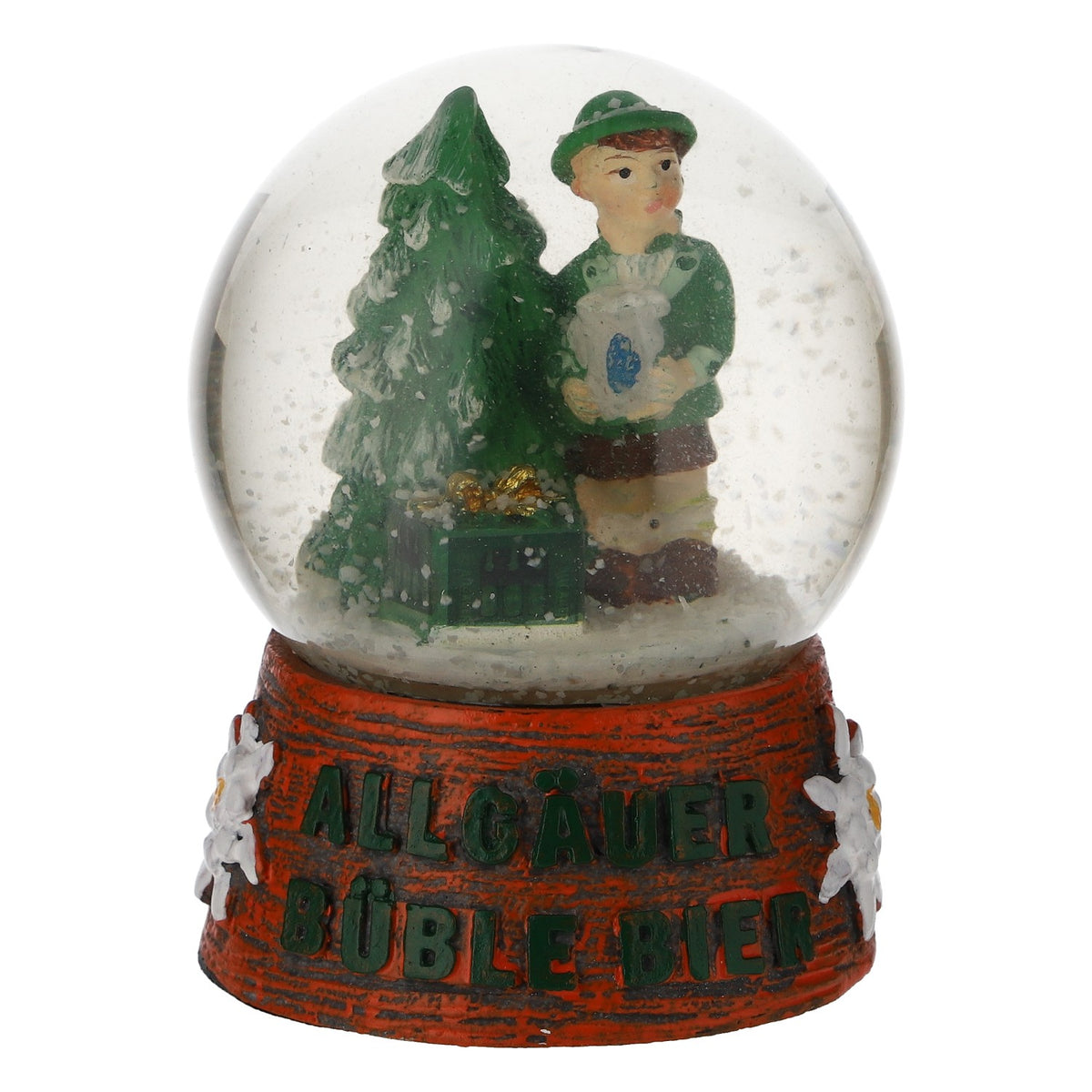 Brasserie de l'Allgäu Boule à neige avec tourbillon de neige Hiver avec Büble – Vue 2