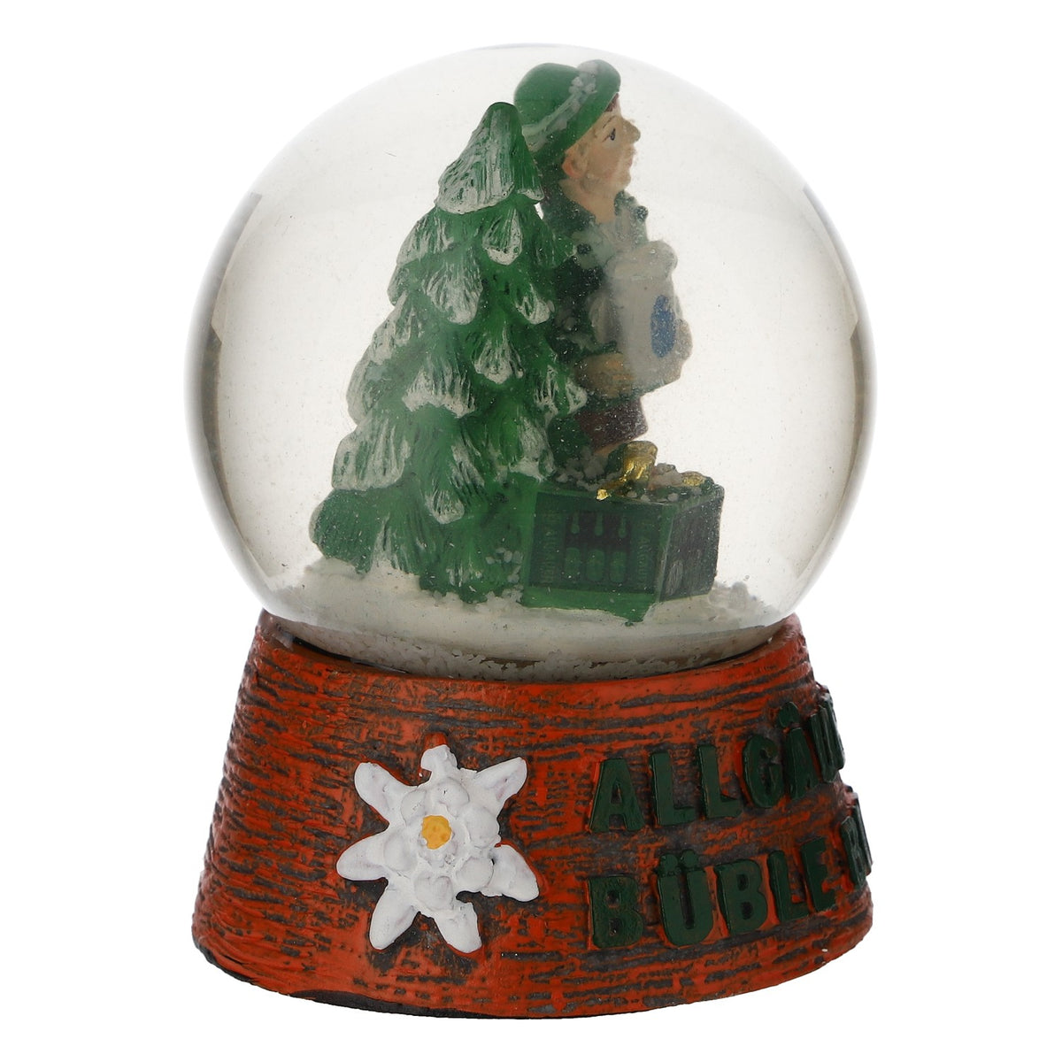 Brasserie de l'Allgäu Boule à neige avec tourbillon de neige Hiver avec Büble – Vue 3