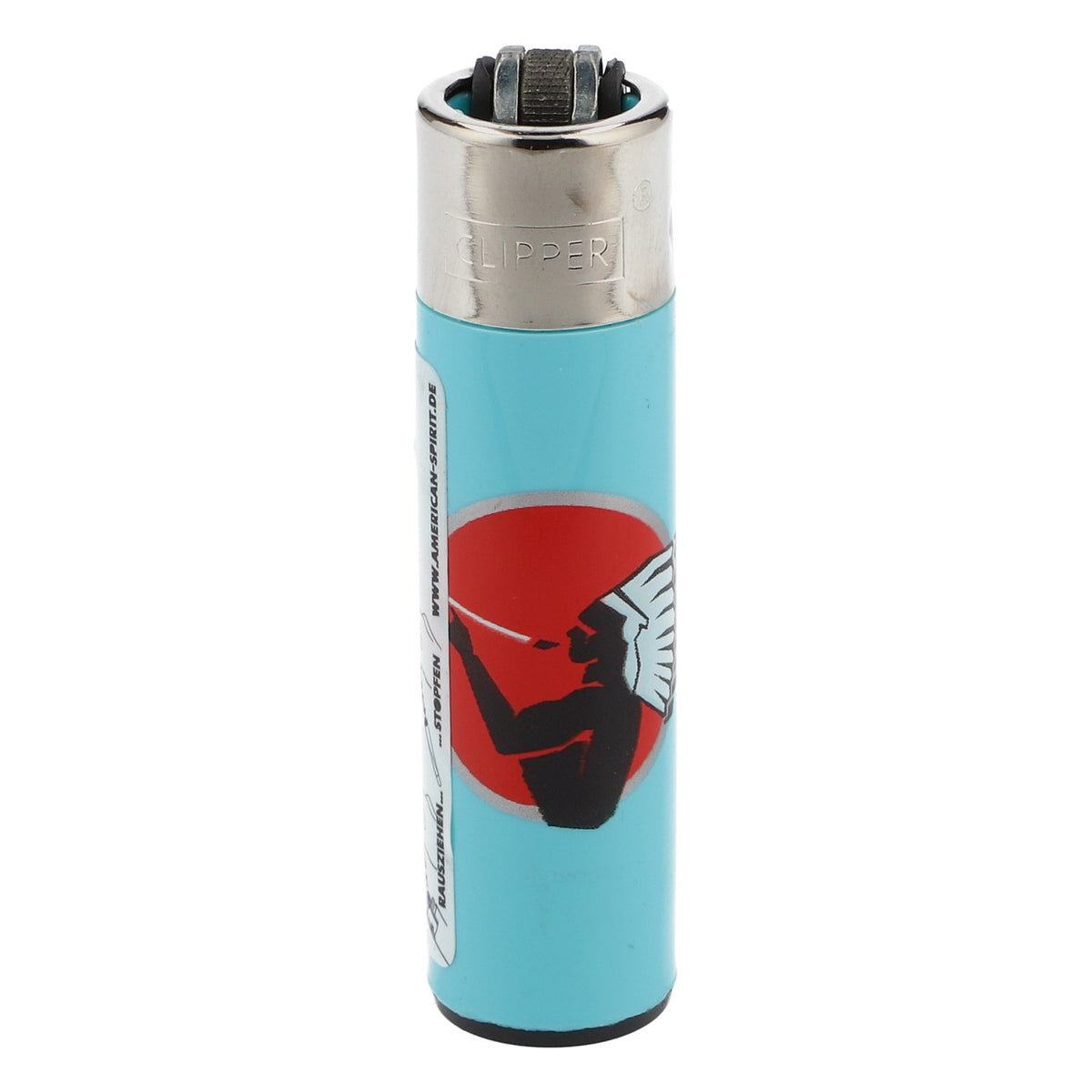 Briquet American Spirit Tabac Lighter Classic Large Bleu réutilisable Clipper – Vue 2