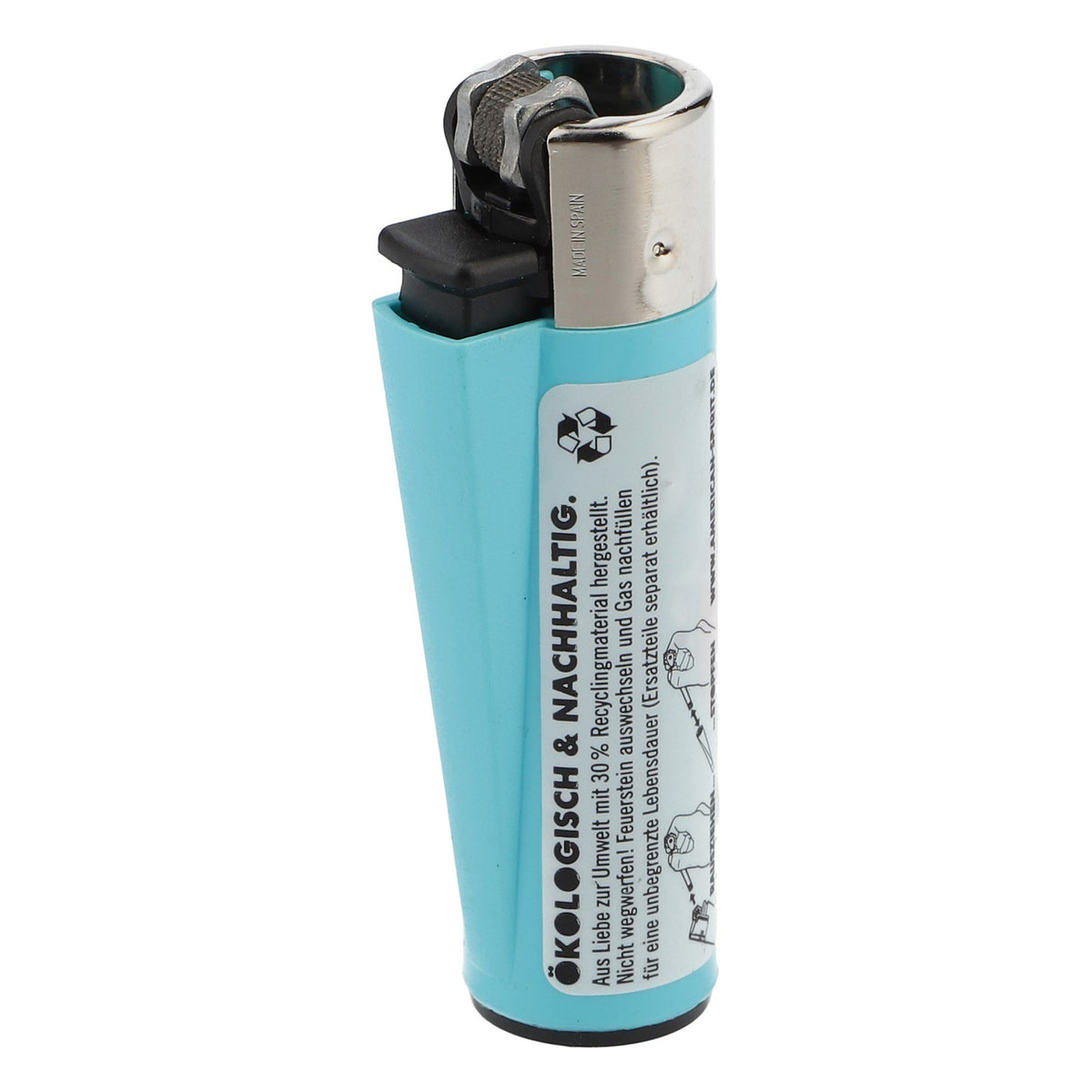 Briquet American Spirit Tabac Lighter Classic Large Bleu réutilisable Clipper – Vue 4