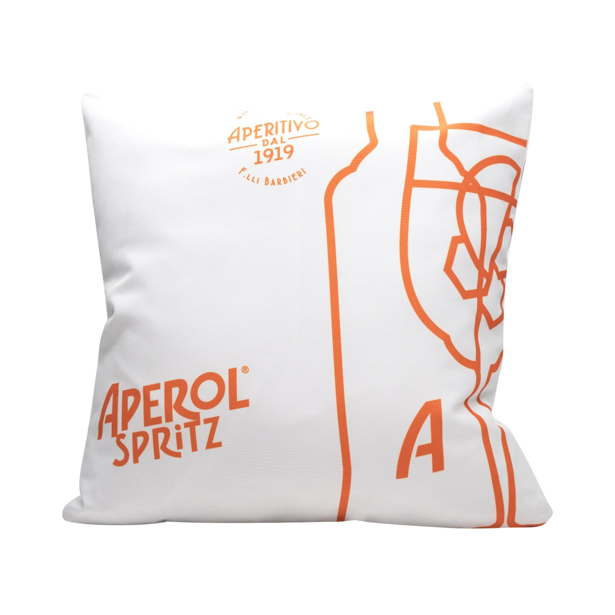Coussin Aperol Spritz blanc Aperitivo 1919 40x40 Décoration d'extérieur Canapé Lounge Salon