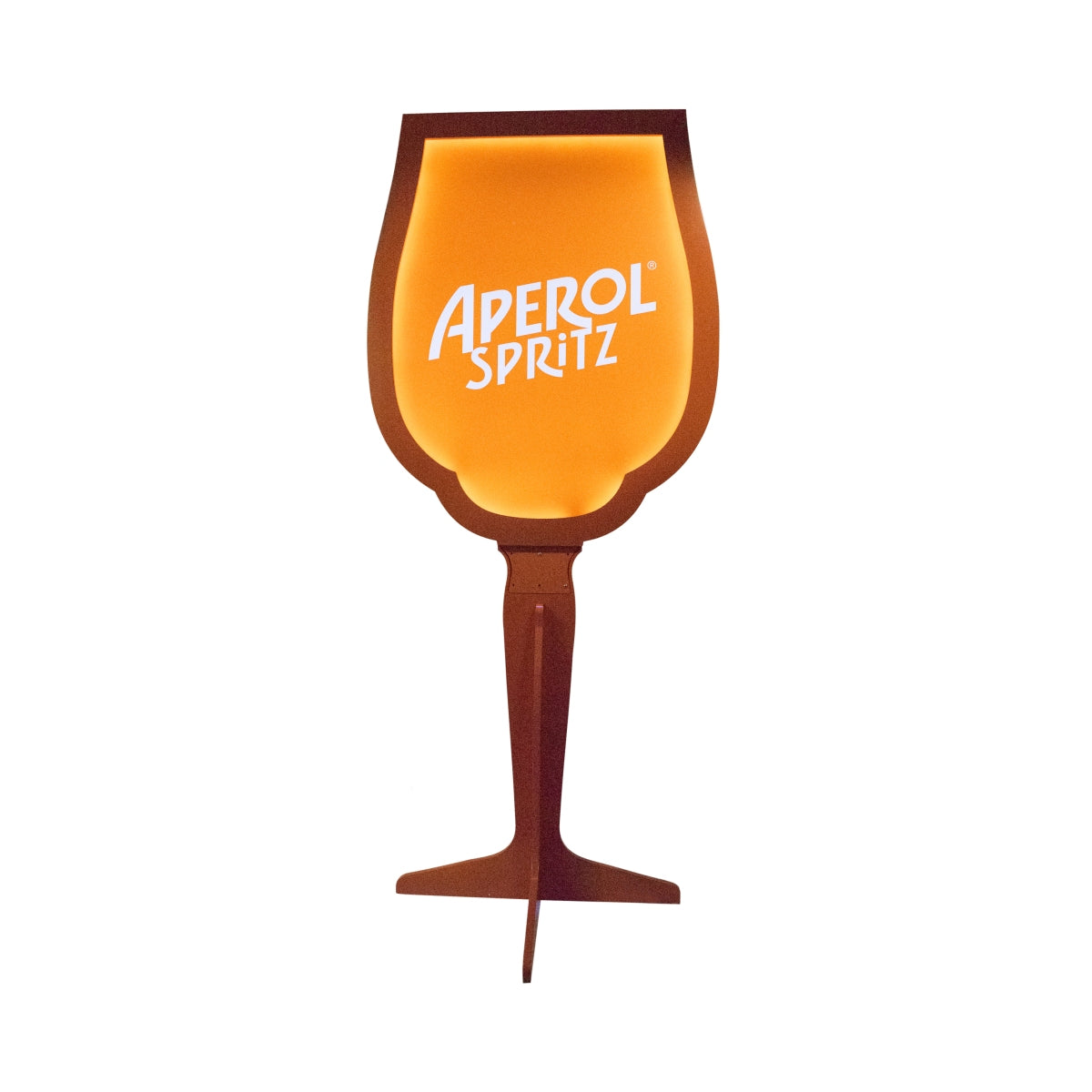 Enseigne lumineuse Aperol Spritz XXXL 2 m, panneau en verre orange LED grandeur nature