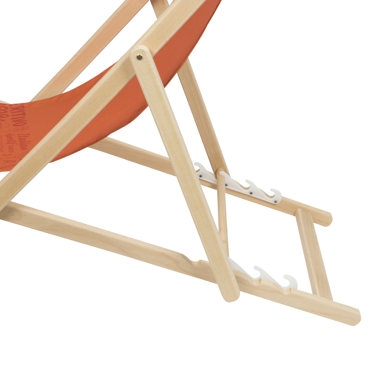Aperol Spritz Liqueur Chaise longue Orange Structure en bois Inscription horizontale en haut – Vue 4