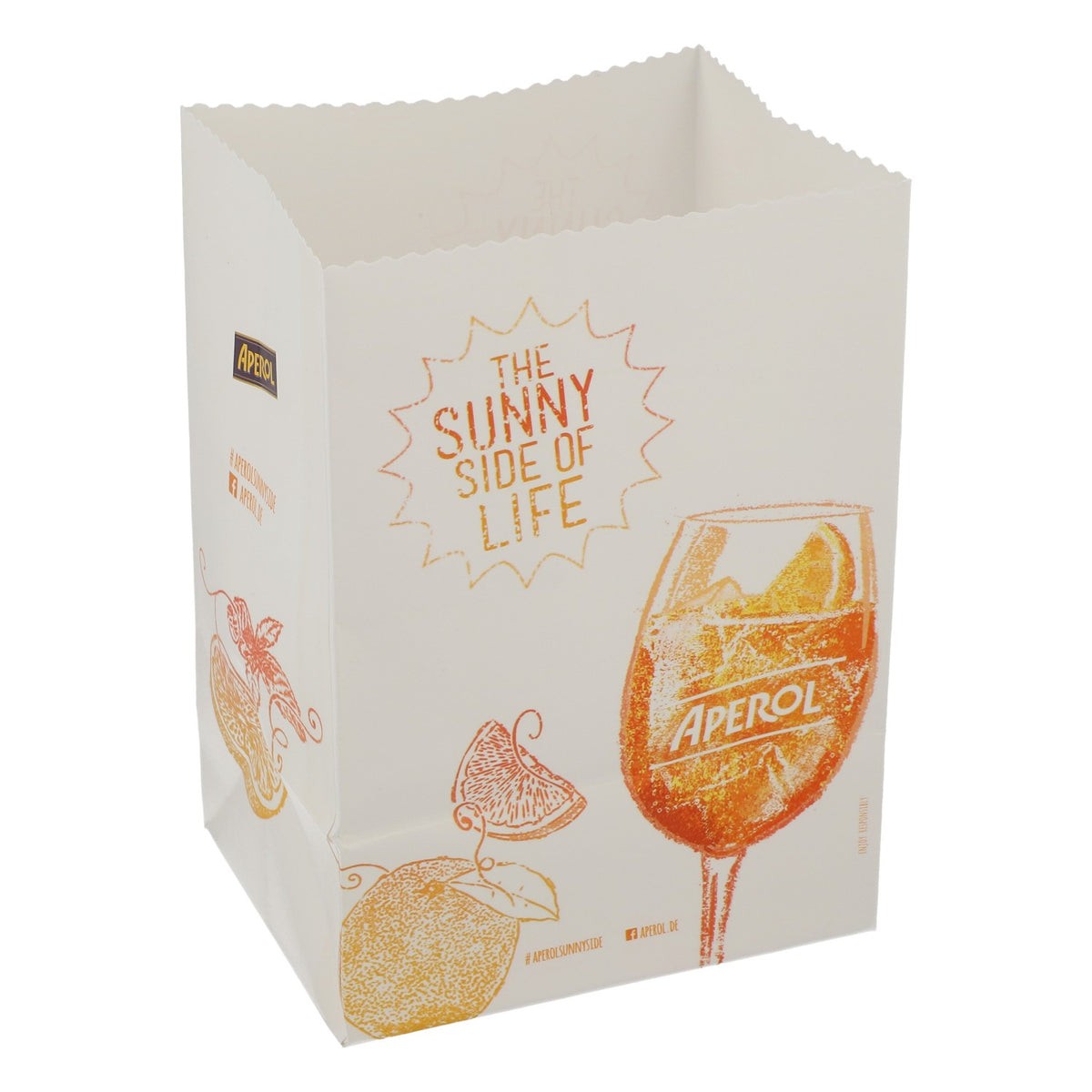 Aperol Spritz Liqueur Sac en papier Bougeoir « The Sunny side of life »
