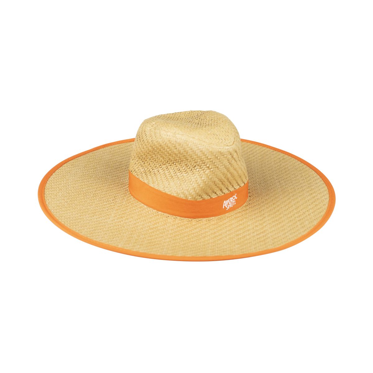 Chapeau de paille Aperol Spritz à large bord et rubans Casquette – Vue 4