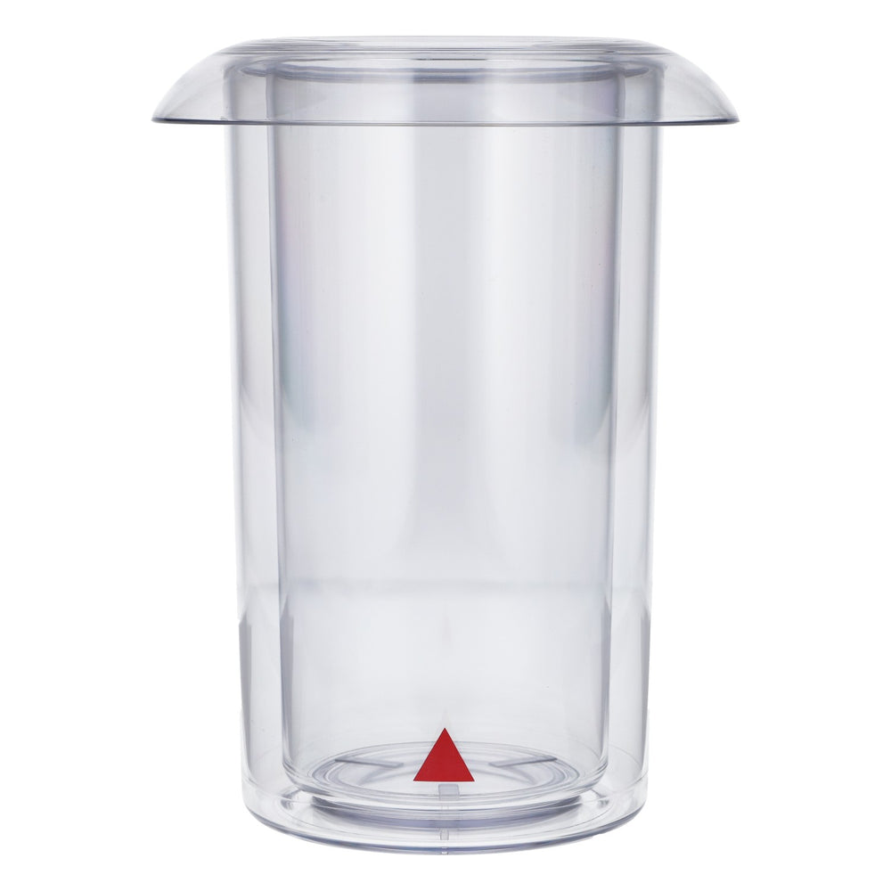 Refroidisseur de bouteilles d'eau Apollinaris, transparent, sans inscription, à double paroi