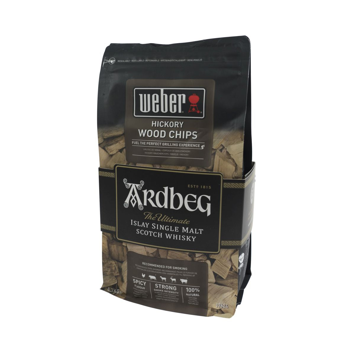 Copeaux fumés Ardbeg Hickory Wood Chips BrickettsWhisky Flavored Smoking BBQ