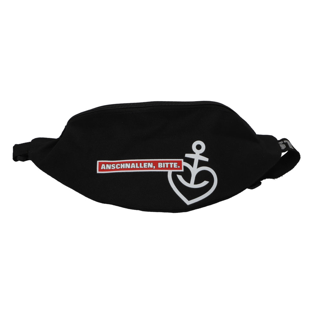 Sac banane Astra Beer, ancre noire, cœur d'ancre « VEUILLEZ ATTACHER VOTRE CEINTURE » Culte