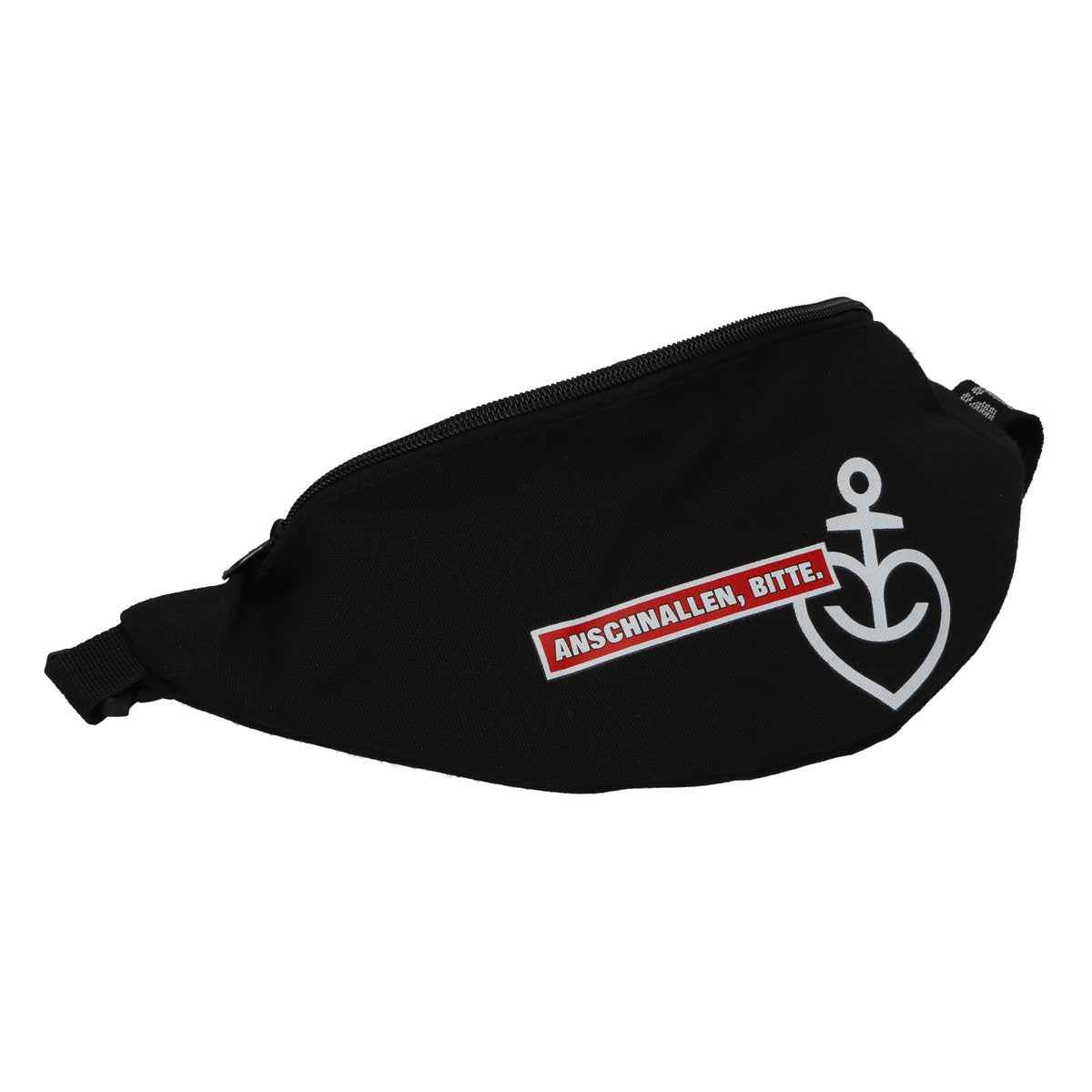 Sac banane Astra Beer, ancre noire, cœur d'ancre « VEUILLEZ ATTACHER VOTRE CEINTURE » Culte – Vue 2