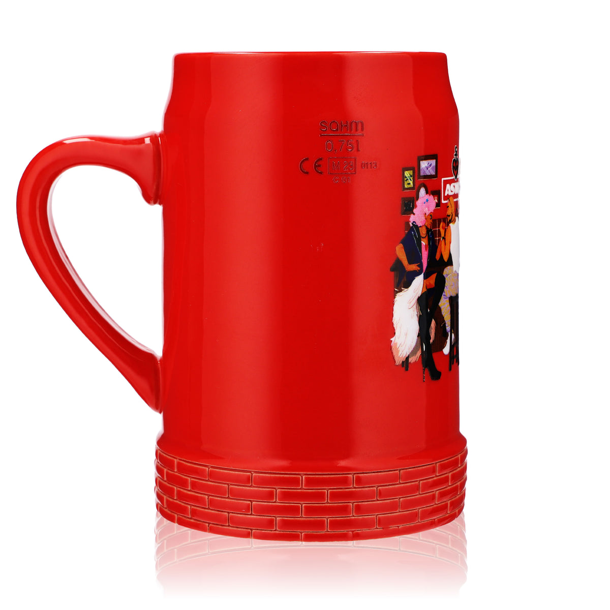 Verre à bière Astra 0,75 l Chope de collection Chope en édition spéciale Chope en terre cuite Seidel Rouge – Vue 3
