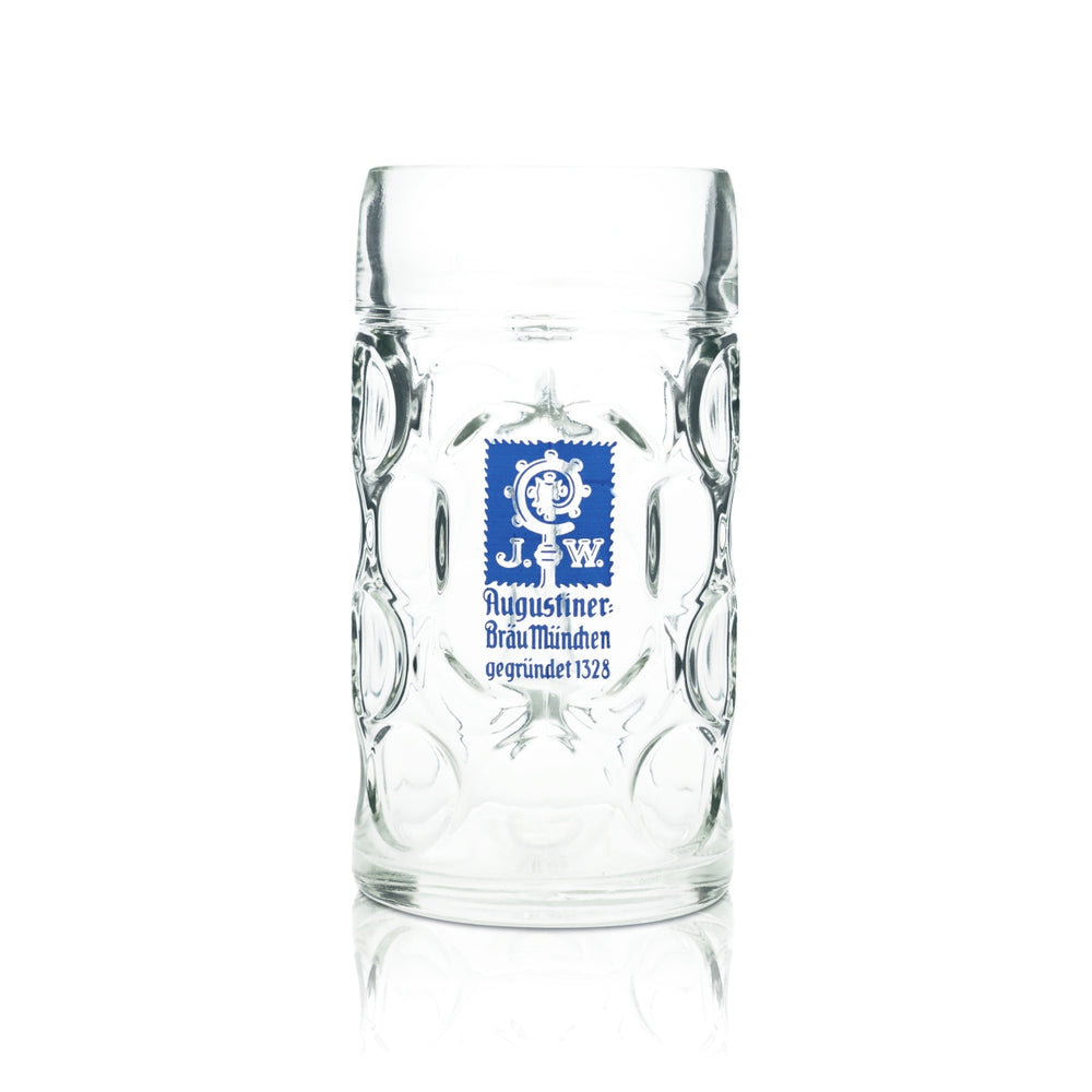 Chope en verre Augustiner de 1 litre