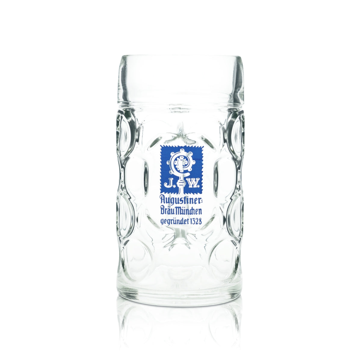 Chope en verre Augustiner de 1 litre