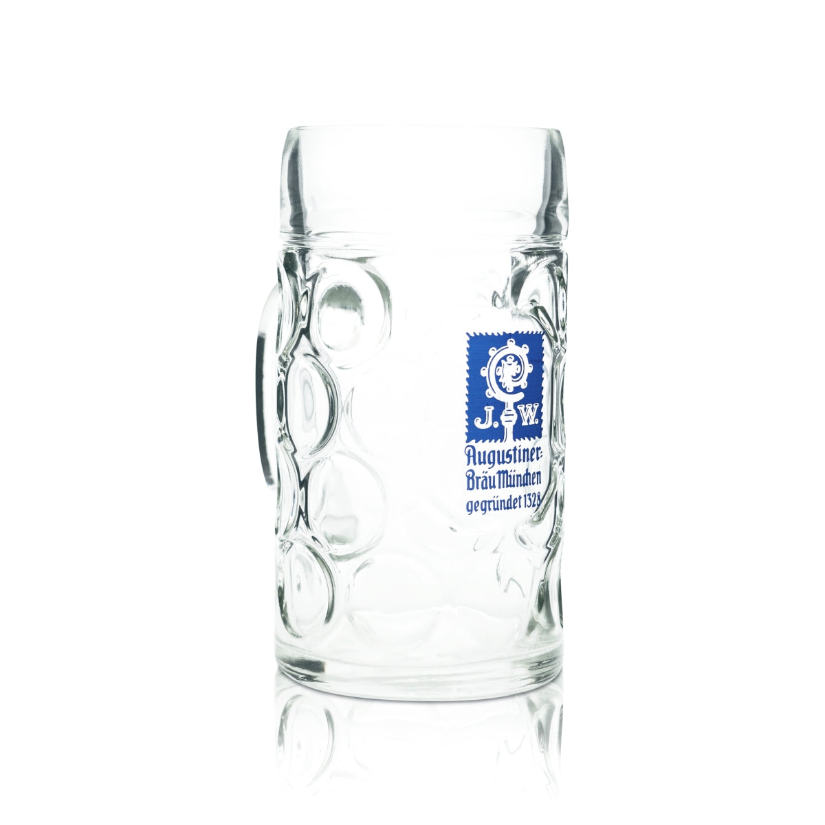 Chope en verre Augustiner de 1 litre – Vue 2