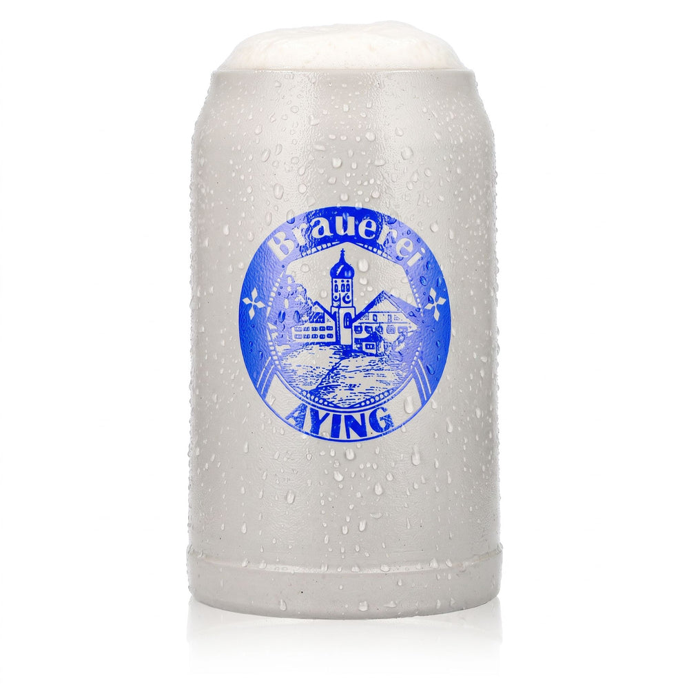 Verre à bière Ayinger 1 l, chope en terre cuite, brasserie d'Aying, terre cuite, Sahm