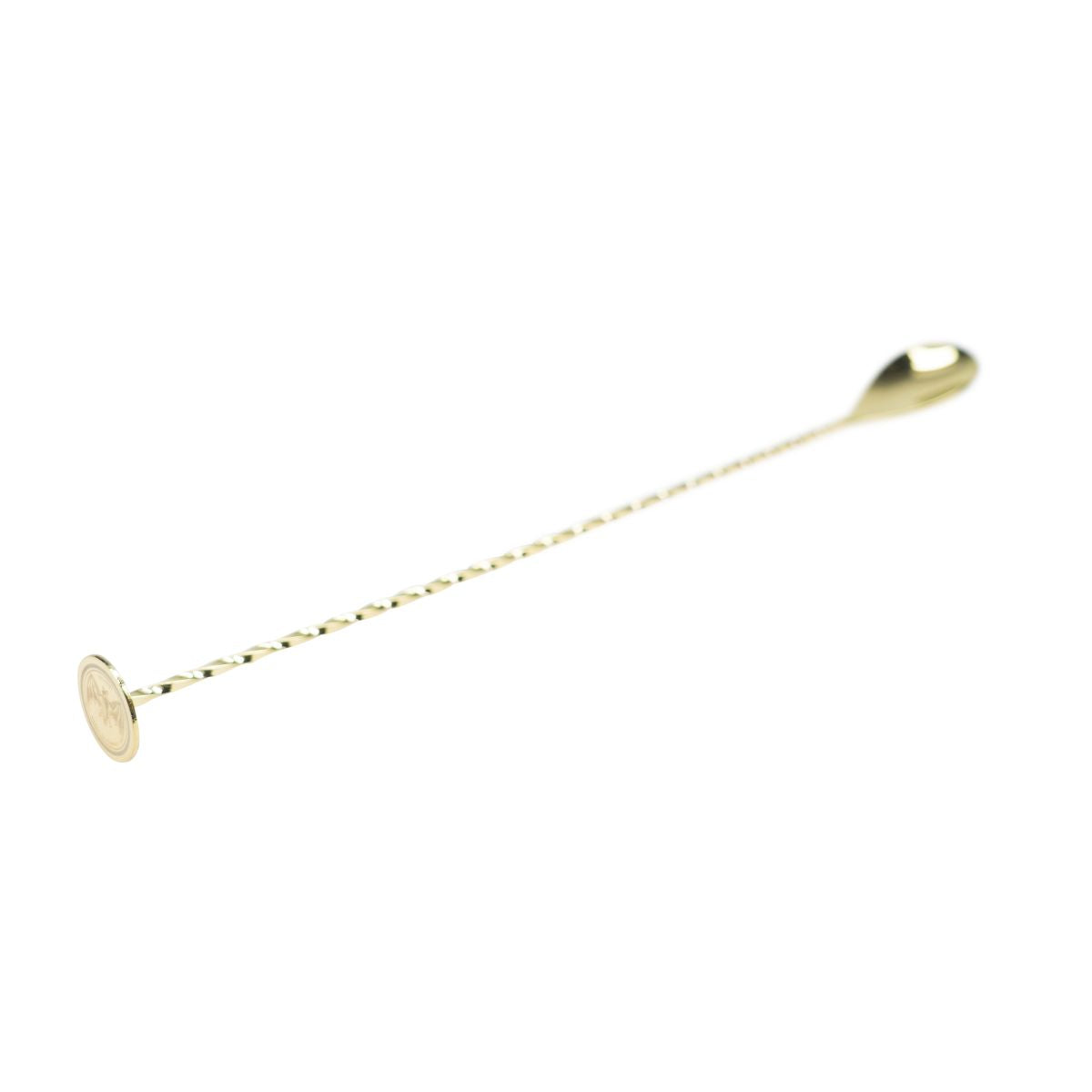 Cuillère à cocktail Bacardi Rum Stirrer Cuillère à mélange Mixologie Torsadée Or Bar – Vue 2
